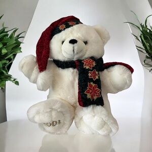 Vintage 2001 Kmart 16” Stuffed Plush Teddy Bear Holidays Christmas